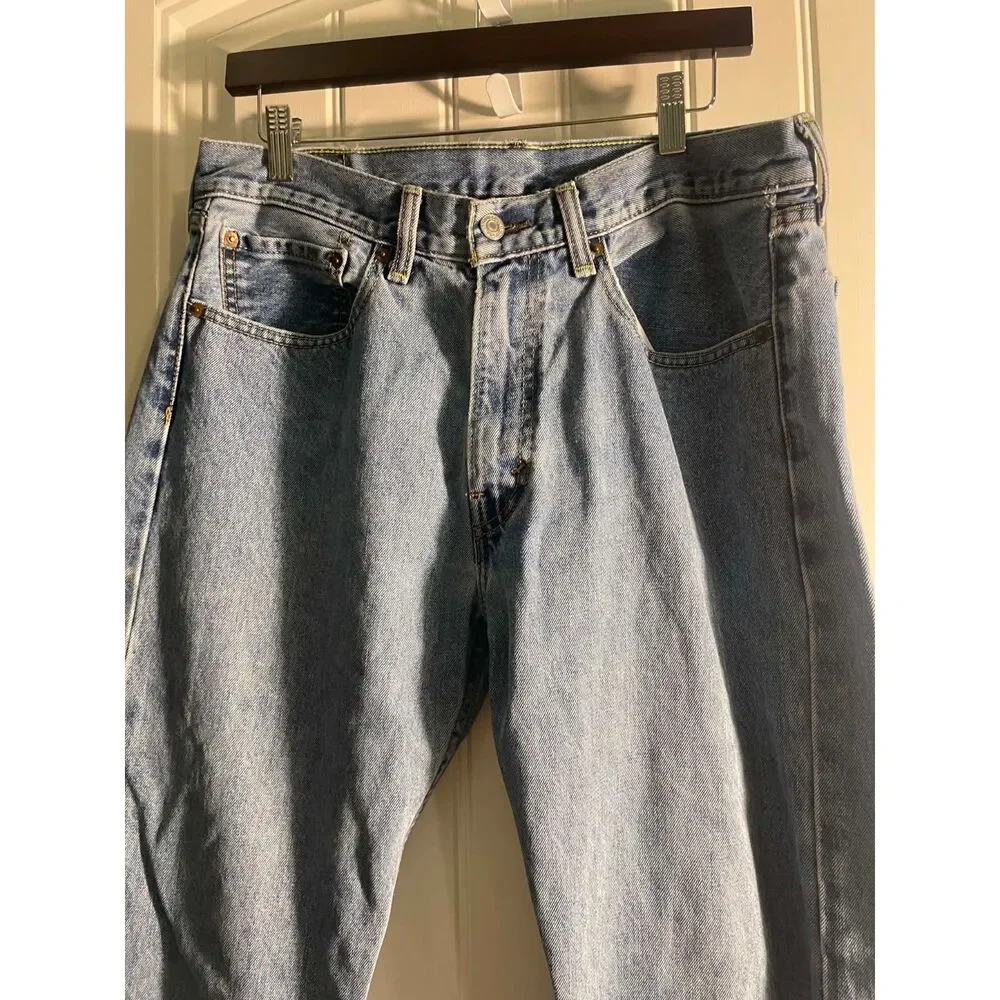 LEVI Men Denim Jeans 505's 34x30 Lightwash